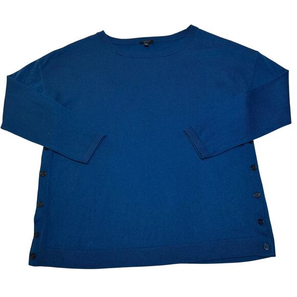 Talbots Sweaters - Talbots Size 1Xp Crew Neck Long Sleeve Side Button Pullover Lambswool Sweater